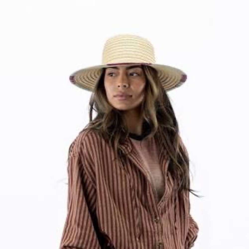 Pistil Joni Sun Hat Womens Natural Straw Wide Brim Boho Summer Beach Hat NWT